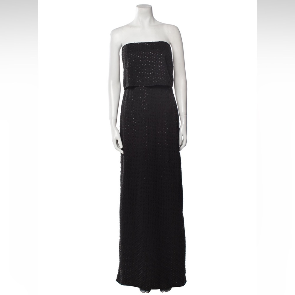 Halston Heritage Black Sequins Dress